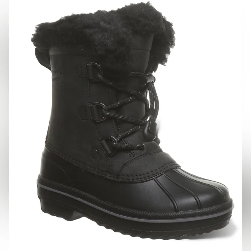 BearPaw Size‎ 3 NEW Kirsten Youth Black Waterproof Insulated Winter Boots - Picture 9 of 9